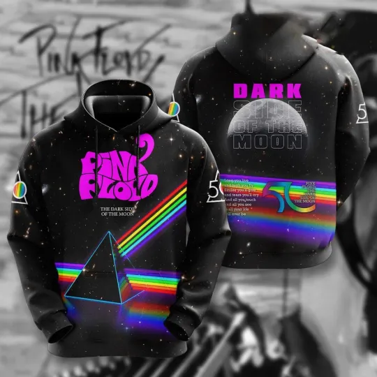 Pink Floyd  The Dark Side Of The Moon Pink Music All Hoodie 3d - all printed