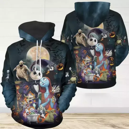 Jack And Sally 3D HOODIE US Size All Over Print Father Day Gift Best Price