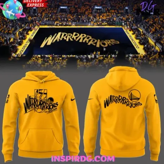 Golden State Warrior Nba Play Off 2025 Gold 3D Hoodie