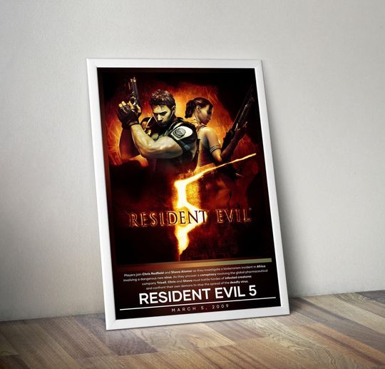 Resident Evil Poster | Resident Evil | Gaming Poster | Video Game Poster | Wall Decor Poster