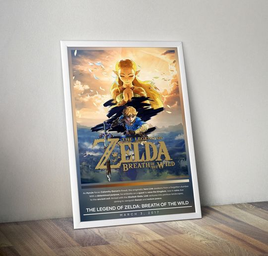 The Legend of Zelda: Breath of the Wild Poster | Legend of Zelda | Gaming Poster | Video Game Posters | Wall Decor Posters