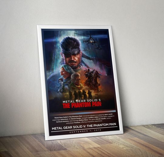 Metal Gear Solid V: The Phantom Pain Poster | Metal Gear Solid | Gaming Posters | Video Game Posters | Wall Decor Posters
