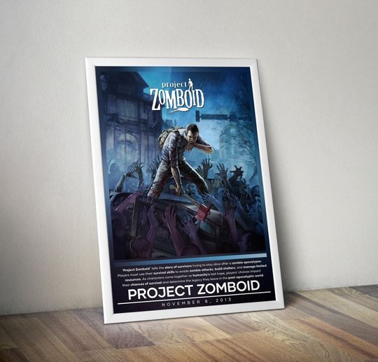 Project Zomboid Poster |  Zombie Game | Gaming Posters | Video Game Posters | Wall Decor Posters
