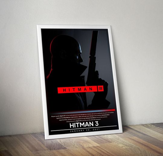 Hitman  Poster | Hitman | Gaming Poster | Video Game Poster | Wall Decor Poster