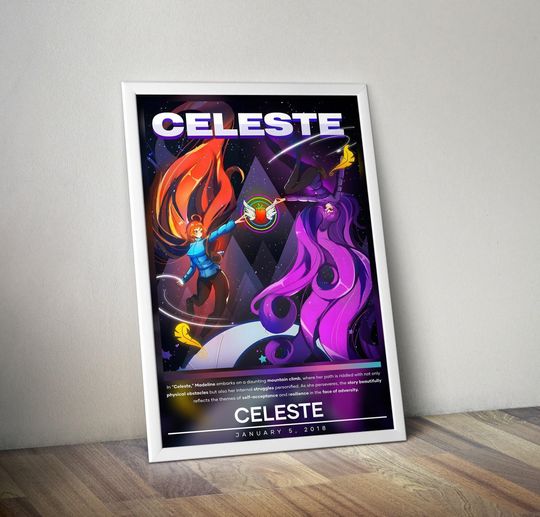 Celeste Poster | Celeste | Gaming Poster | Video Game Posters | Wall Decor Poster