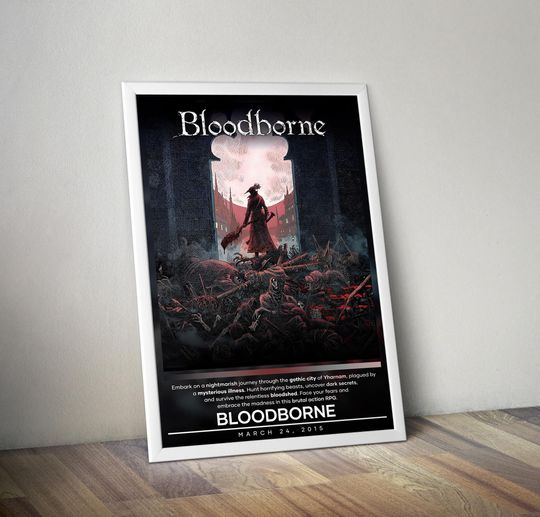 Bloodborne Poster | Bloodborne | Gaming Posters | Video Game Poster | Wall Decor Poster