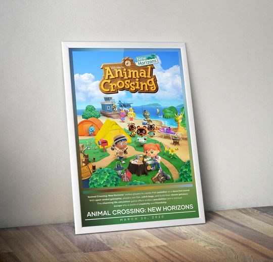 Animal Crossing: New Horizons Poster | Animal Crossing | Gaming Poster | Video Game Poster | Wall Decor Poster | Gamer Gift