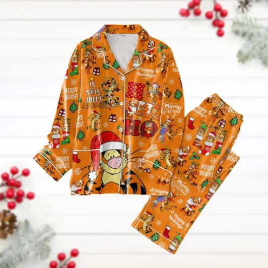 Tigger Pajamas Christmas, Winnie The Pooh Holiday Pajamas, Disney Xmas Party