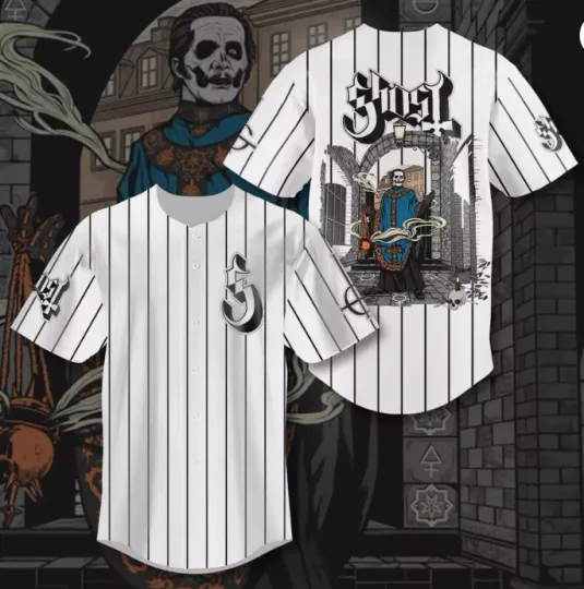 New New Ghost Band Baseball Jersey, 2025 Ghost Band World Tour Jersey Gifts Fan
