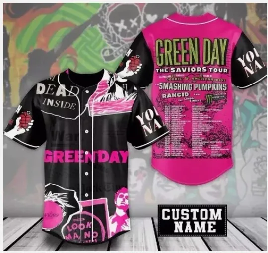 HOT!!! 2024 Green Day Band Tour 2024 Baseball Jersey - 2025