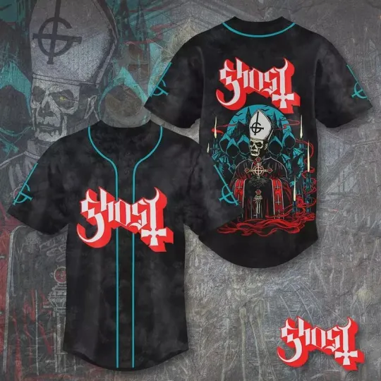 Ghost Band Baseball Jersey, 2025 Ghost Band World Tour Baseball Jersey Gifts Fan