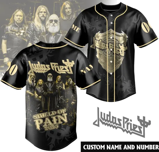 Judas Priest Shield Of Pain Tour 2025 Baseball Jersey