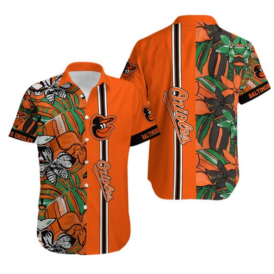 Baltimore Team Orioles Hawaiian Shirt Seaside Beach Shirt