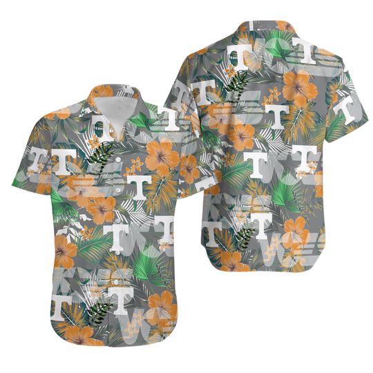 Tennessee Volunteers All Over Print 3D Flowery Aloha Summer Beach Hawaiian Shirt