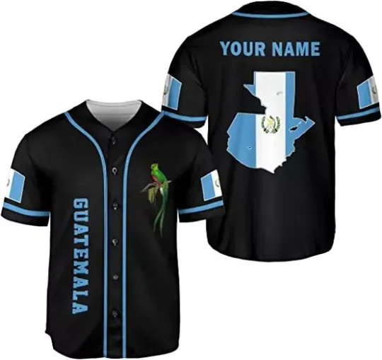 Personalized Name Guatemala Baseball Jersey Shirt