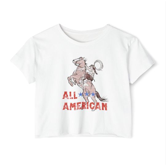 Patriotic All American Women's Crop Top