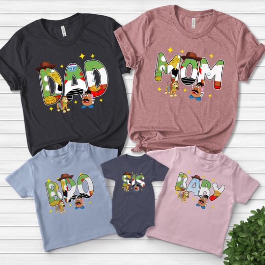 Custom Name Toy Story Family Birthday Shirts, Disney Family Shirts,Shirts for Family,Family Vacation Shirt,Disney Birthday Family