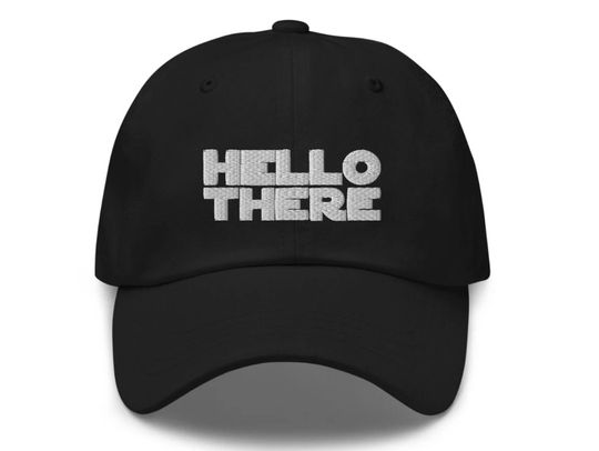 Hello There Obi-Wan Embroidered Baseball Cap -