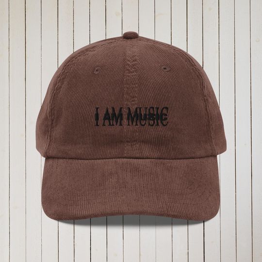I am Music Vintage Corduroy Baseball Cap
