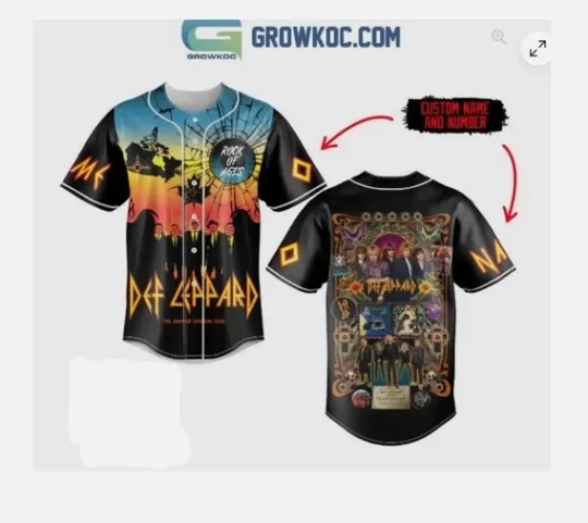 Def Leppard Summer Tour 2025 Personalized baseball jersey, new 3d gift