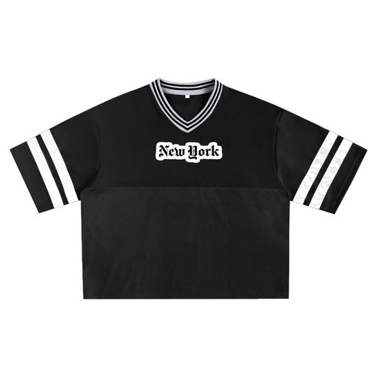 New York Crop Top Mesh Baseball Jersey