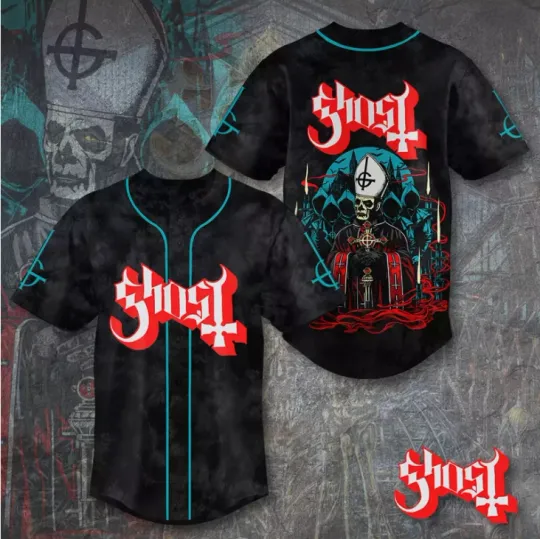 Ghost Band Baseball Jersey, 2025 Ghost Band World Tour Baseball Jersey