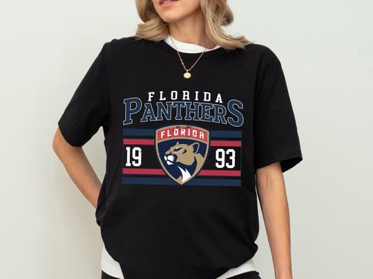 Florida Panthers Vintage T-Shirt, Hockey Player Tee