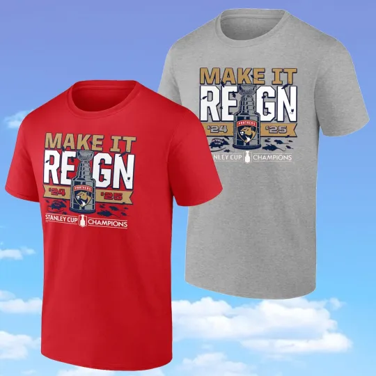 Florida Panthers Back-to-Back Stanley Cup Champions T-Shirt - All Sizes Available