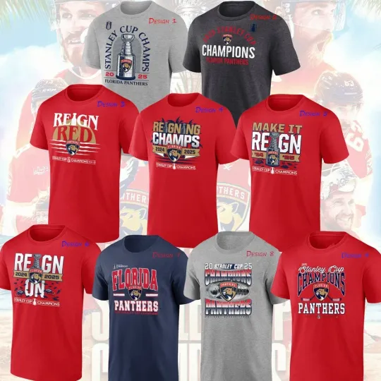 Florida Panthers 2025 Stanley Cup Champions One Side T-Shirt