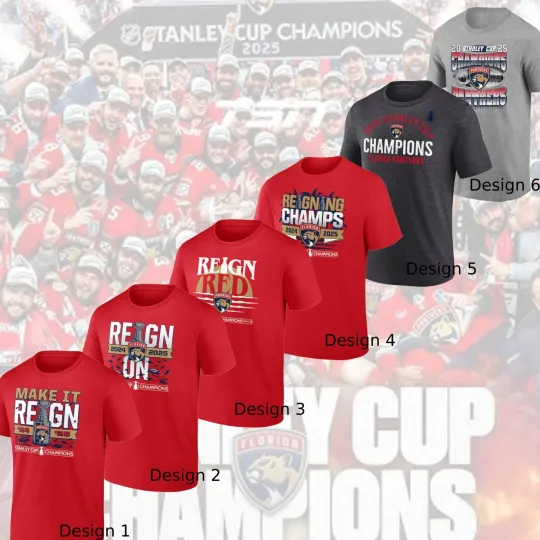 Florida Panthers 2025 Stanley Cup Champions Full Design T-Shirt