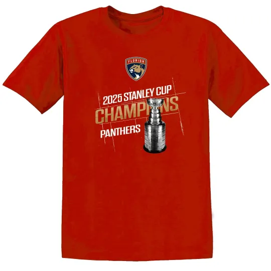 Florida Panthers 2025 Stanley Cup Champions T-Shirt - Adult & Kid Sizes