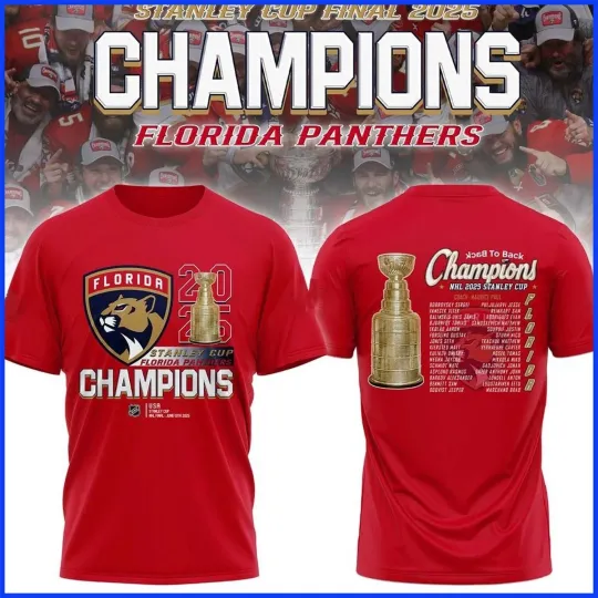 Back To Back Florida Panthers 2025 Stanley Cup Champions T-Shirt