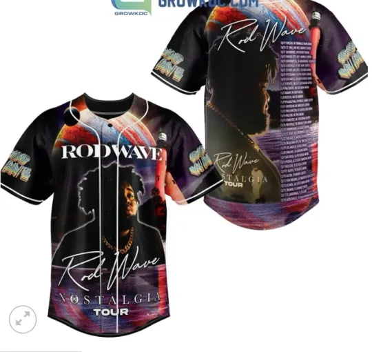 Rod Wave Nostalgia Tour In Three Month baseball jersey, 3d gift,2025 hot