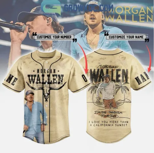 Wallen Western I Am The Problem Tour 2025 Personalized Baseball Jersey