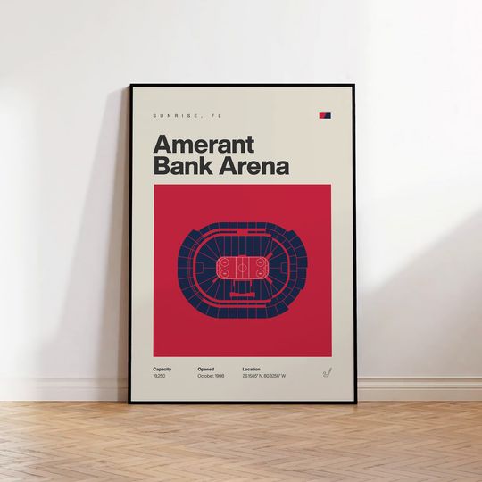 Florida Panthers Premium Matte Vertical Poster - Amerant Bank Arena, NHL Hockey Wall Art for Fans
