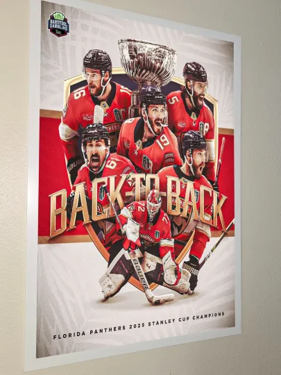 Florida Panthers 2025 Stanley Cup Champions Premium Matte Poster