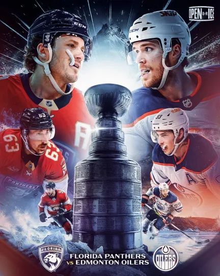 Florida Panthers vs Edmonton Oilers NHL 2025 Stanley Cup Final Poster