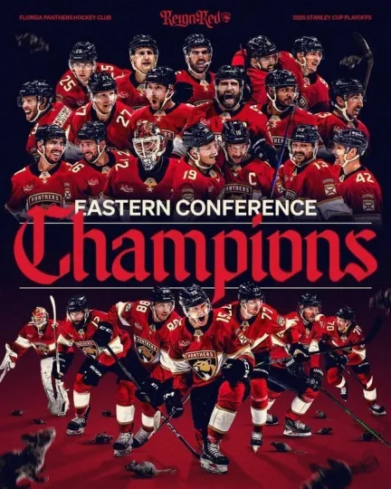 Florida Panthers 2025 Eastern Conference Champions Poster