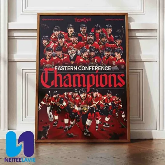 Florida Panthers Eastern Conference Champions Poster 2025 Stanley Cup Playoffs