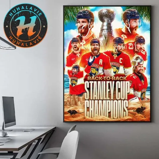 Florida Panthers 2025 Back-To-Back Stanley Cup Champions Poster
