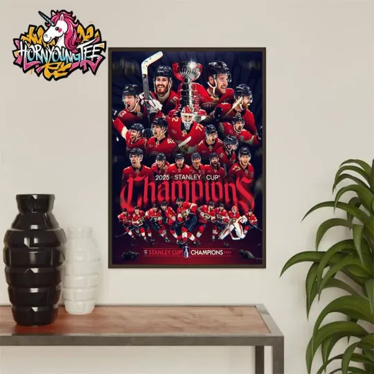 Congrats Florida Panthers NHL Stanley Cup Champions 2025 Poster