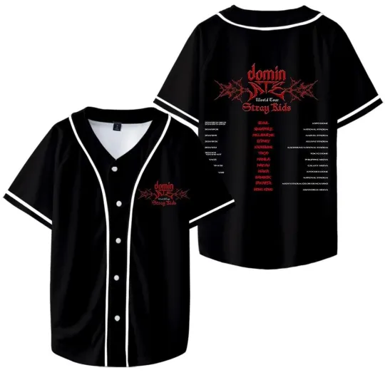 Stray Kids Dominate World Tour US 2025 Baseball Jersey