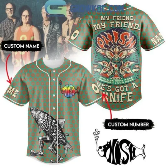 YC Phish Summer Tour 2025 He’s Got A Knife Personalized Baseball Jersey