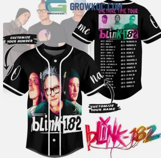 B182 One More Time Tour 2025 Personalized baseball jersey, new 3d gift