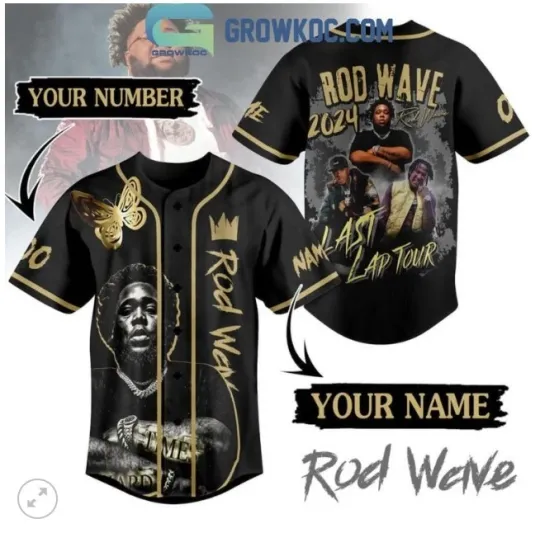 Rod Wave 2024 Last Lap Tour Hard Time baseball jersey, 3d gift,2025 hot