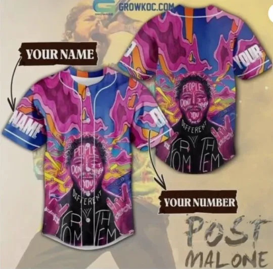 HOT- Post Malone Jelly Roll Big Ass Stadium Tour 2025 Baseball Jersey - hot