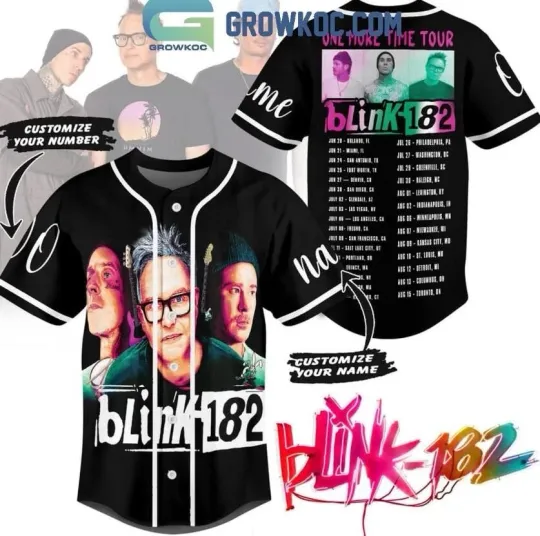 B182 One More Time Tour 2024 baseball jersey, 3d gift,2025 hot