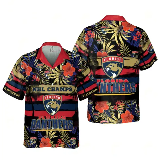 Florida Panthers National Hockey Aloha Hawaiian Shirt Summer Shirt Gift For Dad