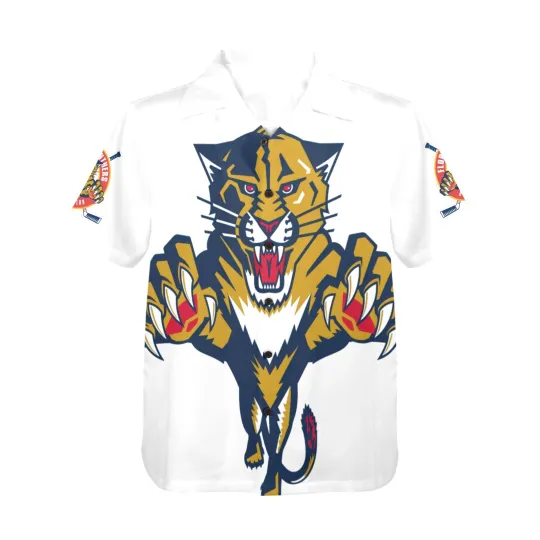 Hawaiian Button Shirt.  Florida Panthers. 2025 Stanley Cup Champions