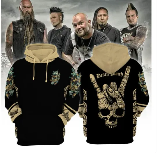 best, Five Finger Death Punch Hoodie 3D, HOT gift dad, 3d all printed